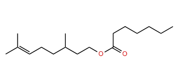 3,7-Dimethyl-6-octenyl heptanoate